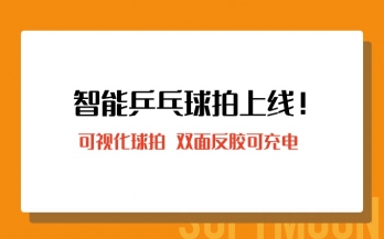 智能乒乓球拍上线！可视化球拍 双面反胶可充电